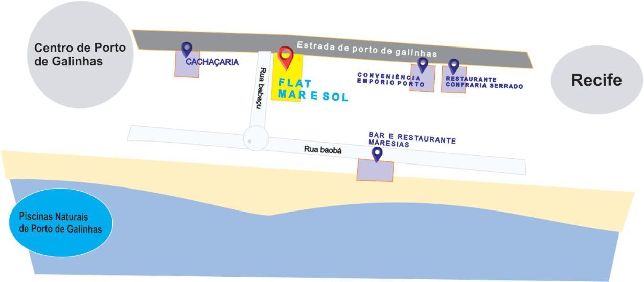 Flat Mar & Sol - Para 6 Pessoas Apartment Pôrto das Galinhas Екстериор снимка